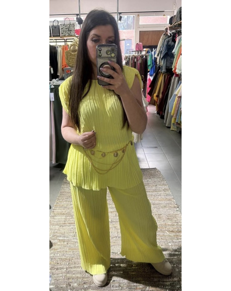 ensemble plissé yellow