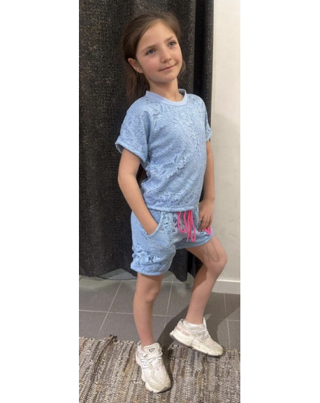 ensemble fille bleu ciel