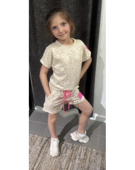 ensemble fille beige