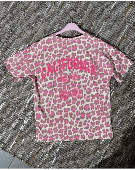 t-shirt leo california pink