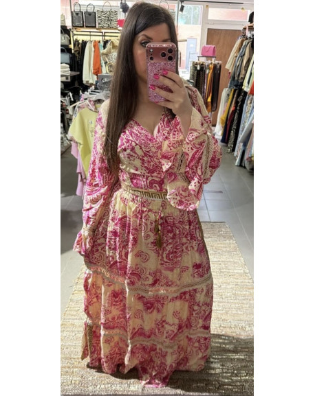 ensemble bohème fuchsia